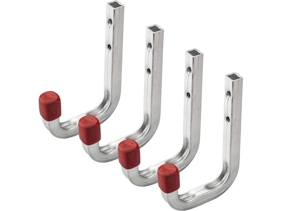 Ganchos de Parede de Aço Galvanizado 80x120mm 45kg para Oficina Garagem Armazém 4 Unidades