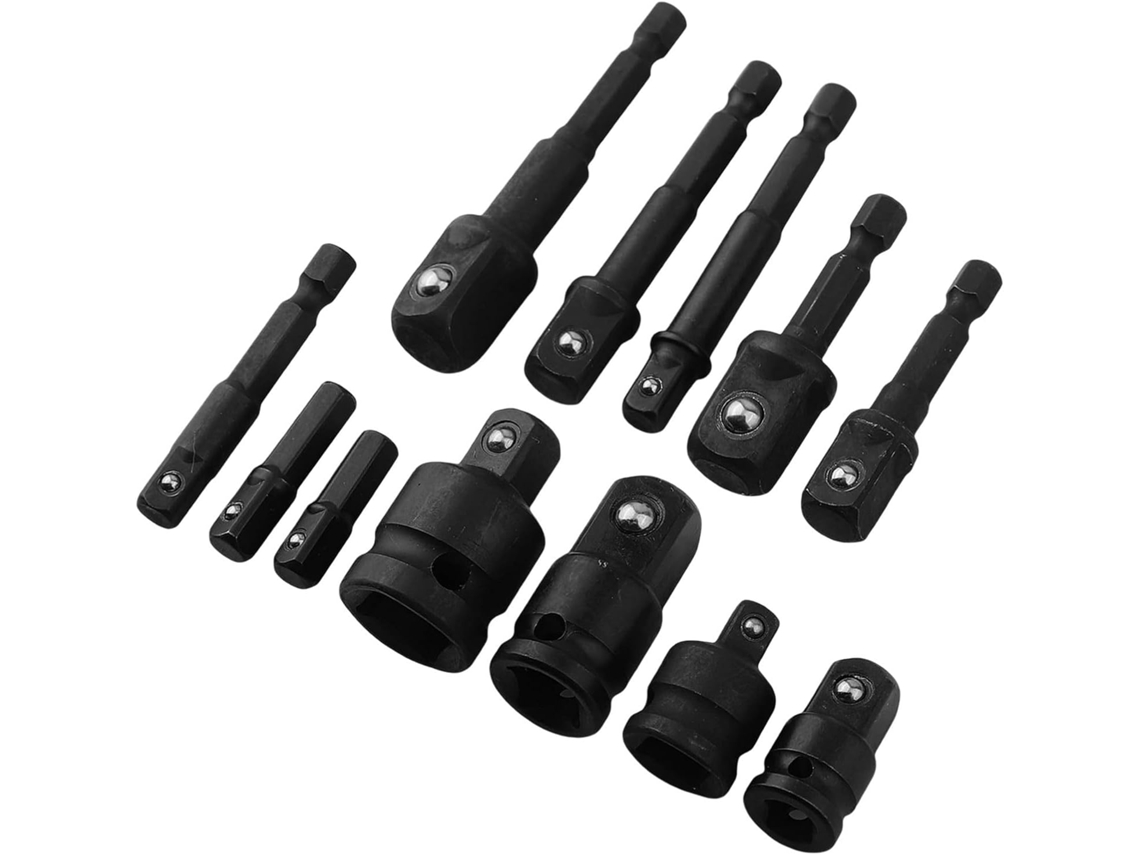 Conjunto De 12 Extensão Para Soquetes Com 1/2", 3/8" E 1/4" Impacto
