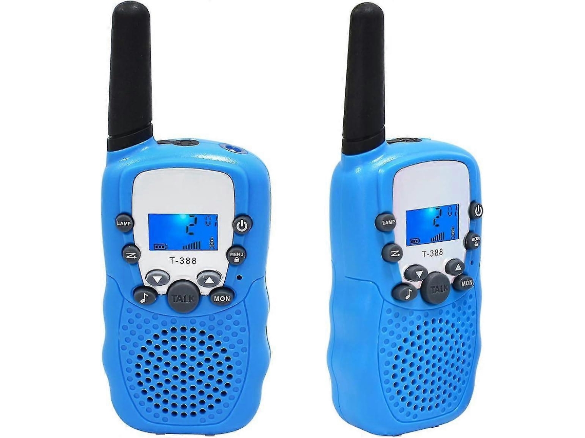 Rádio Infantil Walkie Talkie Para Crianças, Walkie Talkie Com Lanterna, Alcance De 3 Km, Brinquedo De Presente Woki Toki, 2 Peças, Azul Brilvibera