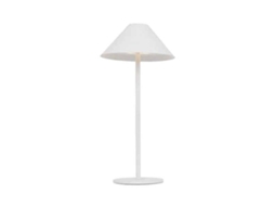 Candeeiro De Mesa Led Portátil Para Exterior Em Metal Com Bateria Usb Recarregável Kivuli Branco