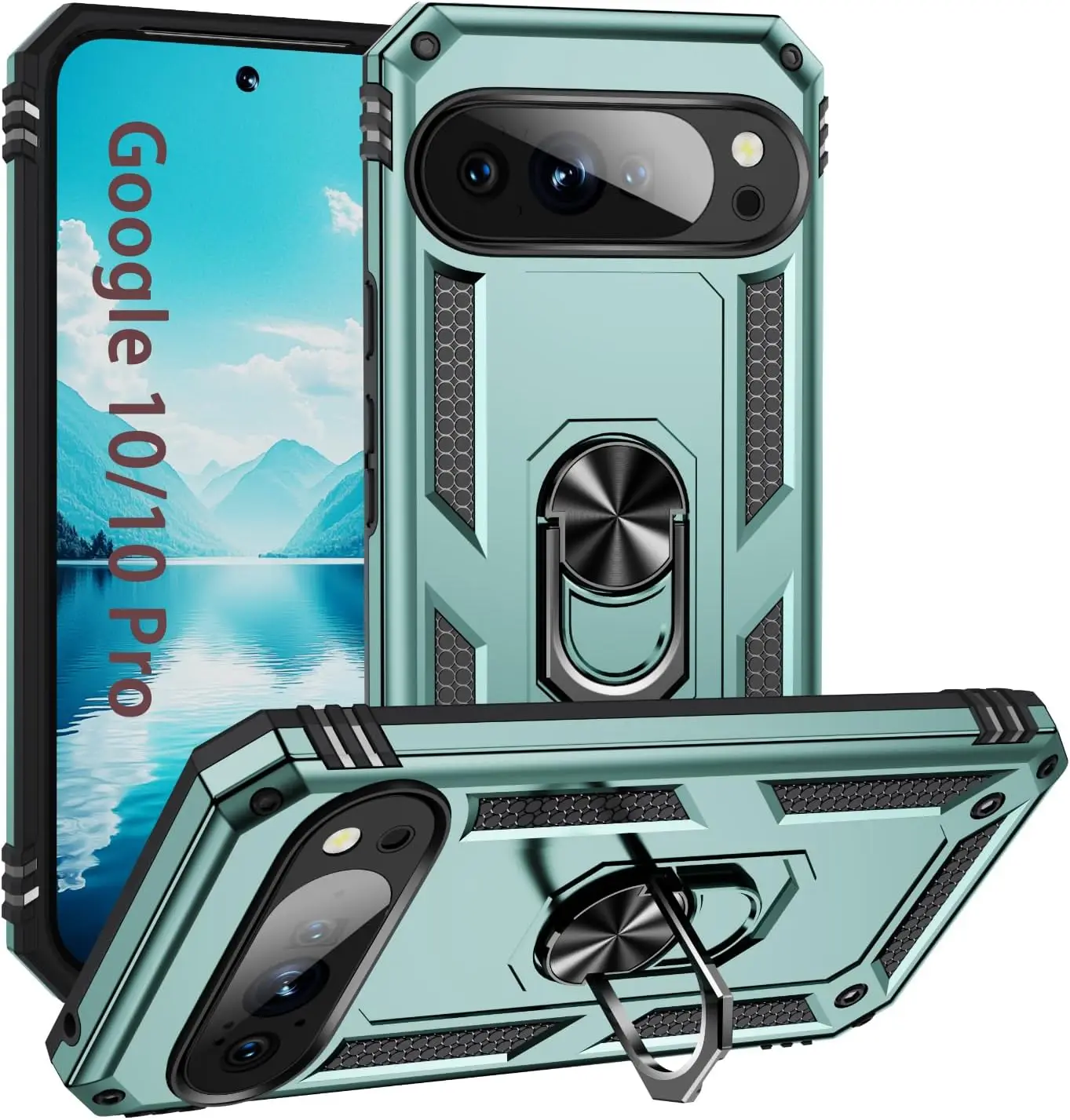 (verde, Google Pixel 9) Capa Magnética Para Celular Para Carro, Suporte De Anel À Prova De Choque, Capa Protetora Resistente.