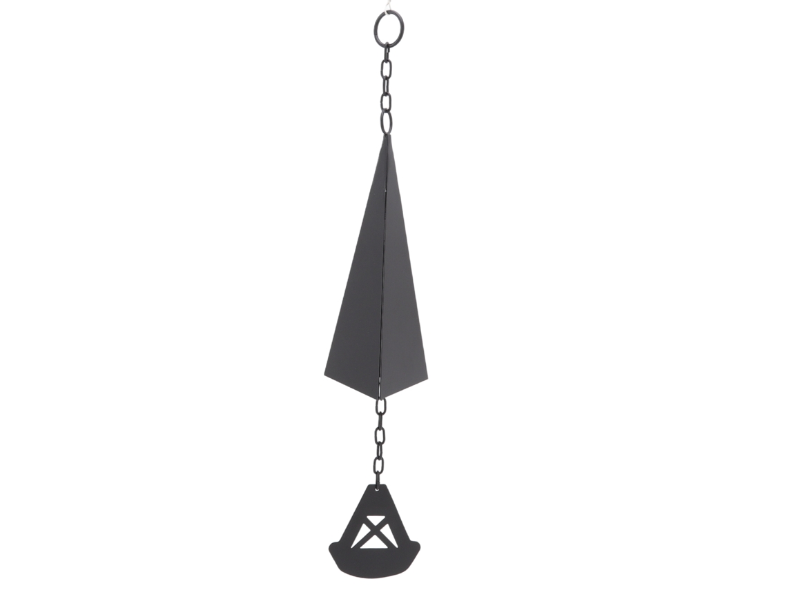 Sinete Triangular De Ferro Preto Jardim Decoração