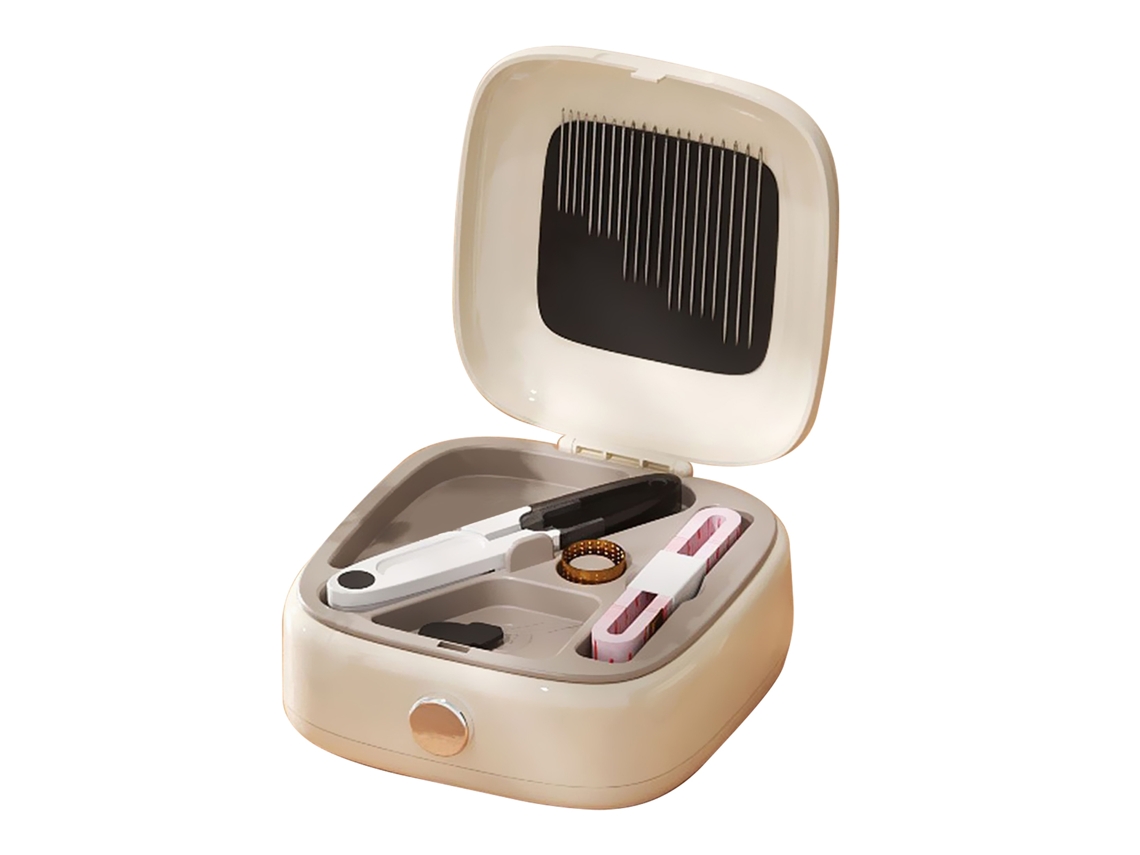 Kit de Costura Magnético Portátil para Iniciantes com Linha, Agulha, Tesoura e Acessórios para Uso Doméstico e em Viagens. AQUAFORGE