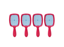 4pcs Escova Desembaraçadora Com Cabo Ergonômico Suave Paddle Para Cabelo Crespo Úmido Seco