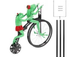 Moinho de Vento Decorativo de Metal com um Divertido Desenho de Sapo. Decoração Criativa para Jardins e Parques. Moinho CHABERLU