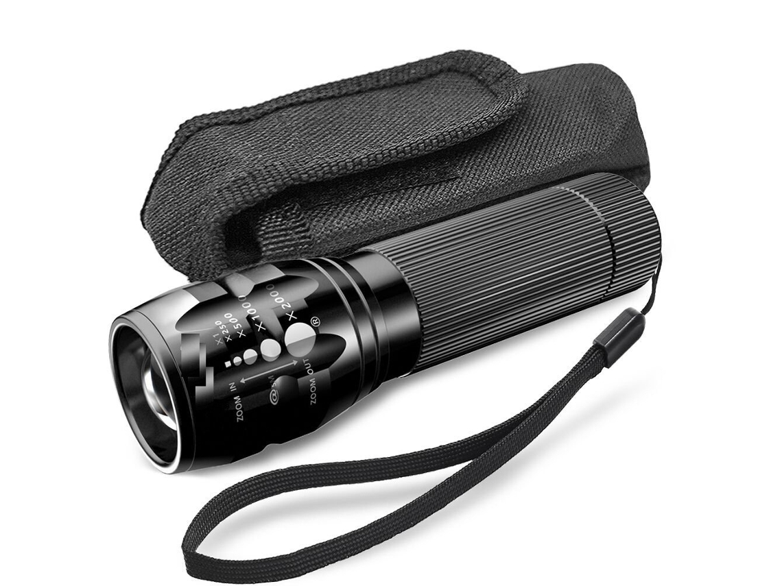 Lanterna Potente Para Bicicleta, Com Foco Telescópico E Zoom De Três Lúmens. Aquaforge