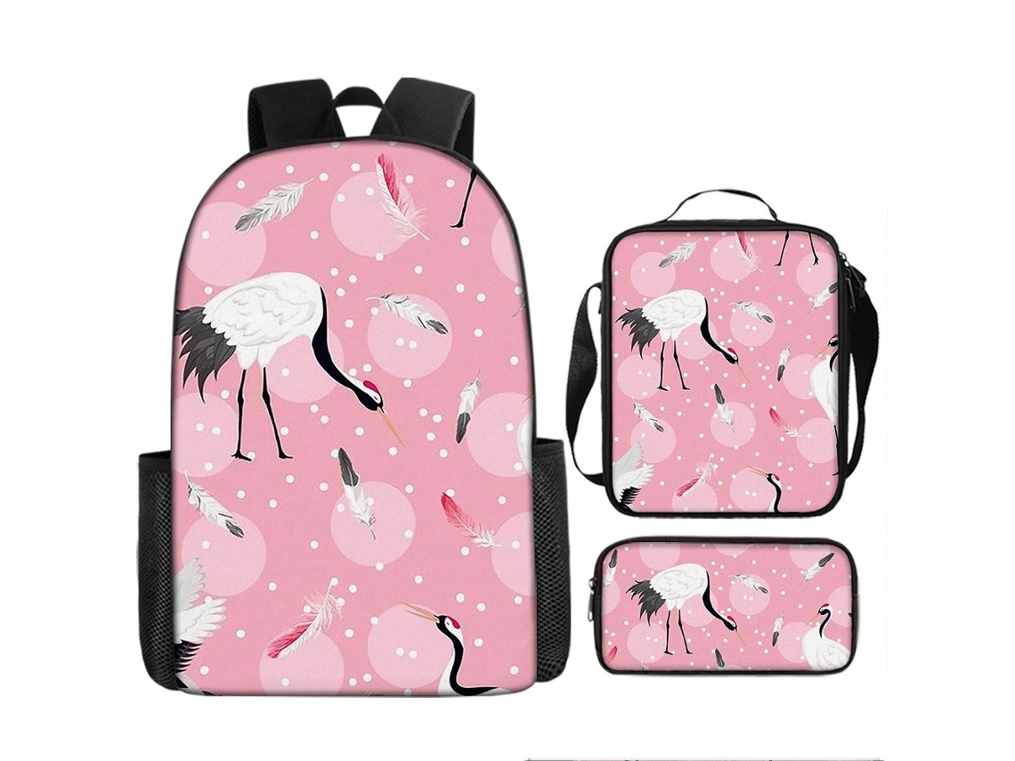 Mochila De Estudante 17 Polegadas - Conjunto 3 Peças Com Estojo E Lancheira Ideal Para Escola (estilo G)
