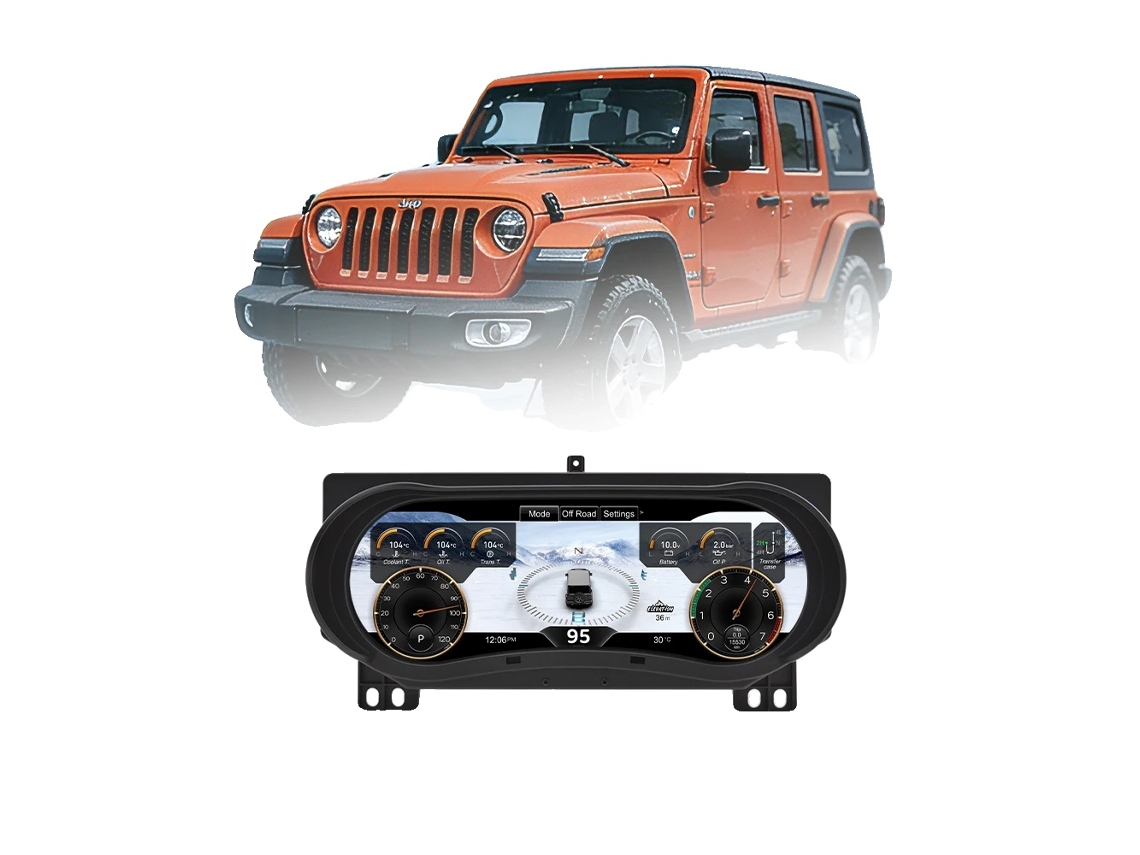 Painel Digital, Compatível Com Wrangler Jk 2011-18, 12,3 Polegadas Em Alta Definição, Compatível Com Off-road, Jl 2018-2024