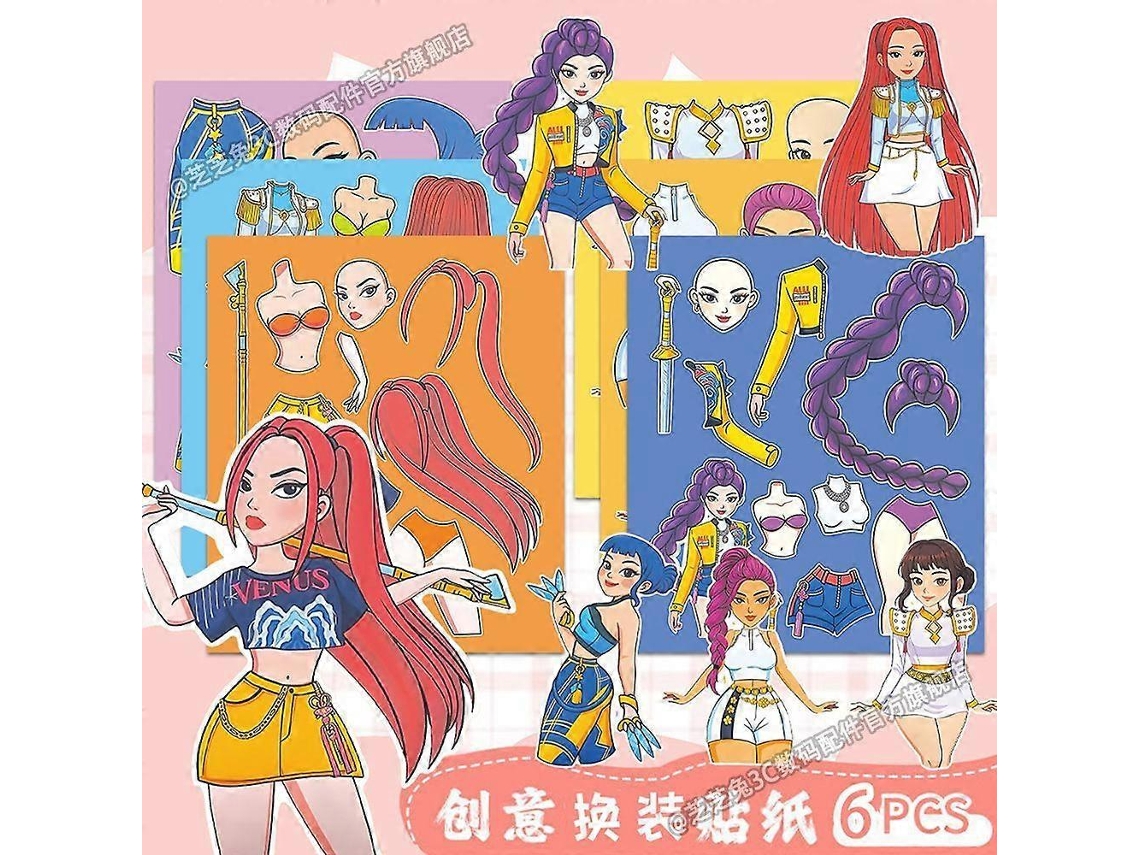 Conjunto De Adesivos Para Vestir Com Personagens De Grupos Femininos De K Pop, Adesivos Reutilizáveis Ââpara Roupas De Personagens, Aquaforge