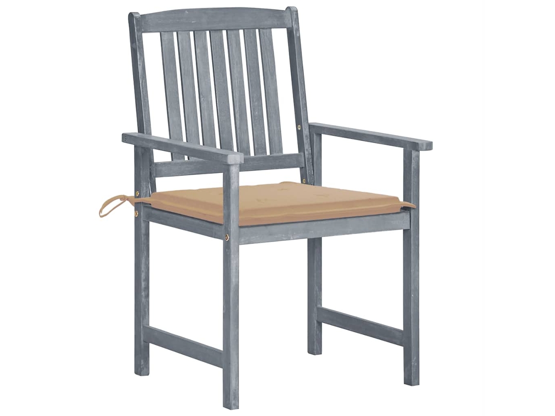 Maison Exclusive - Cadeiras De Jardim C/ Almofadões 6 Pcs Acácia Maciça Cinzento