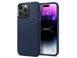 Capa para iPhone 14 Pro SPIGEN Pele Sintética Azul