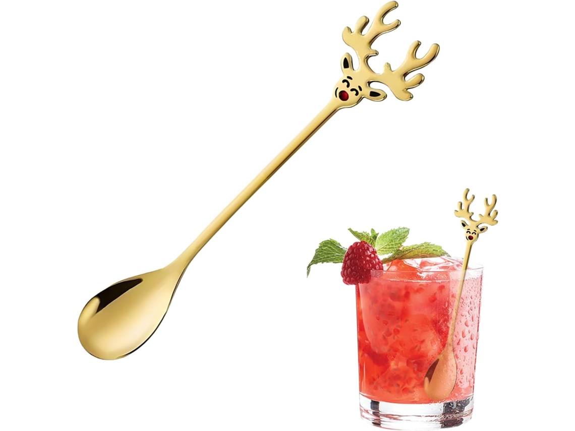 Colheres De Chá De Natal Em Aço Inoxidável