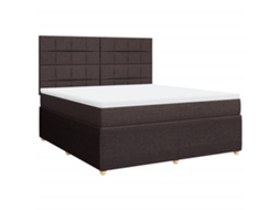 Cama box spring VIDAXL Marrom Tecido (180x200 cm)