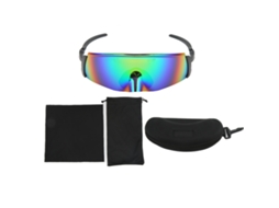 Óculos de Sol Esportivos com Lentes de PC, Leves, Impacto Resistente, Proteção UV, para Ciclismo ao Ar Livre, Preto e Verde MARCA