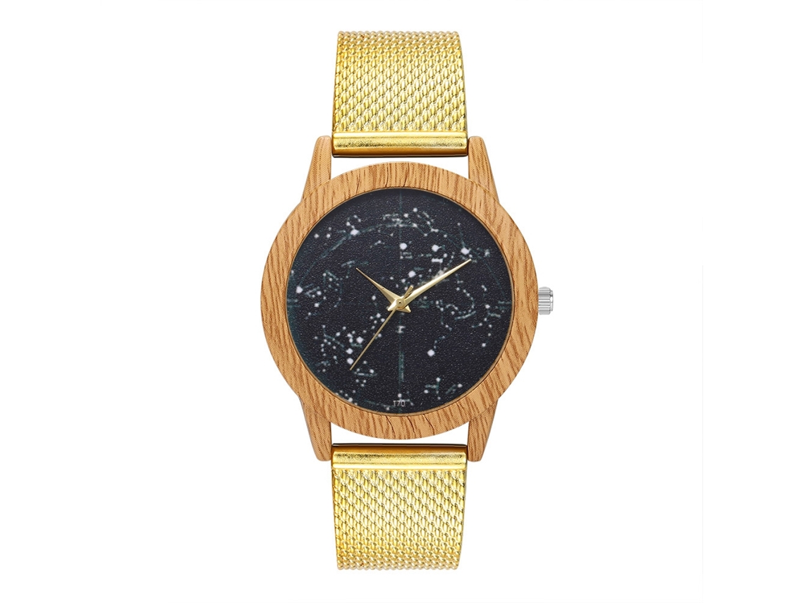 Reloj De Cuarzo Casual Unisex Con Correa De Silicona Oro Moda