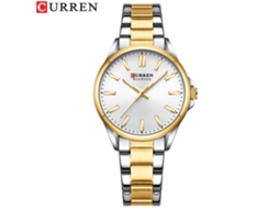 Relógio Feminino À Prova D'água Com Mostrador Pequeno (ouro Branco), Estilo Casual E Moderno, Com Movimento De Quartzo, Ideal Para Casais.