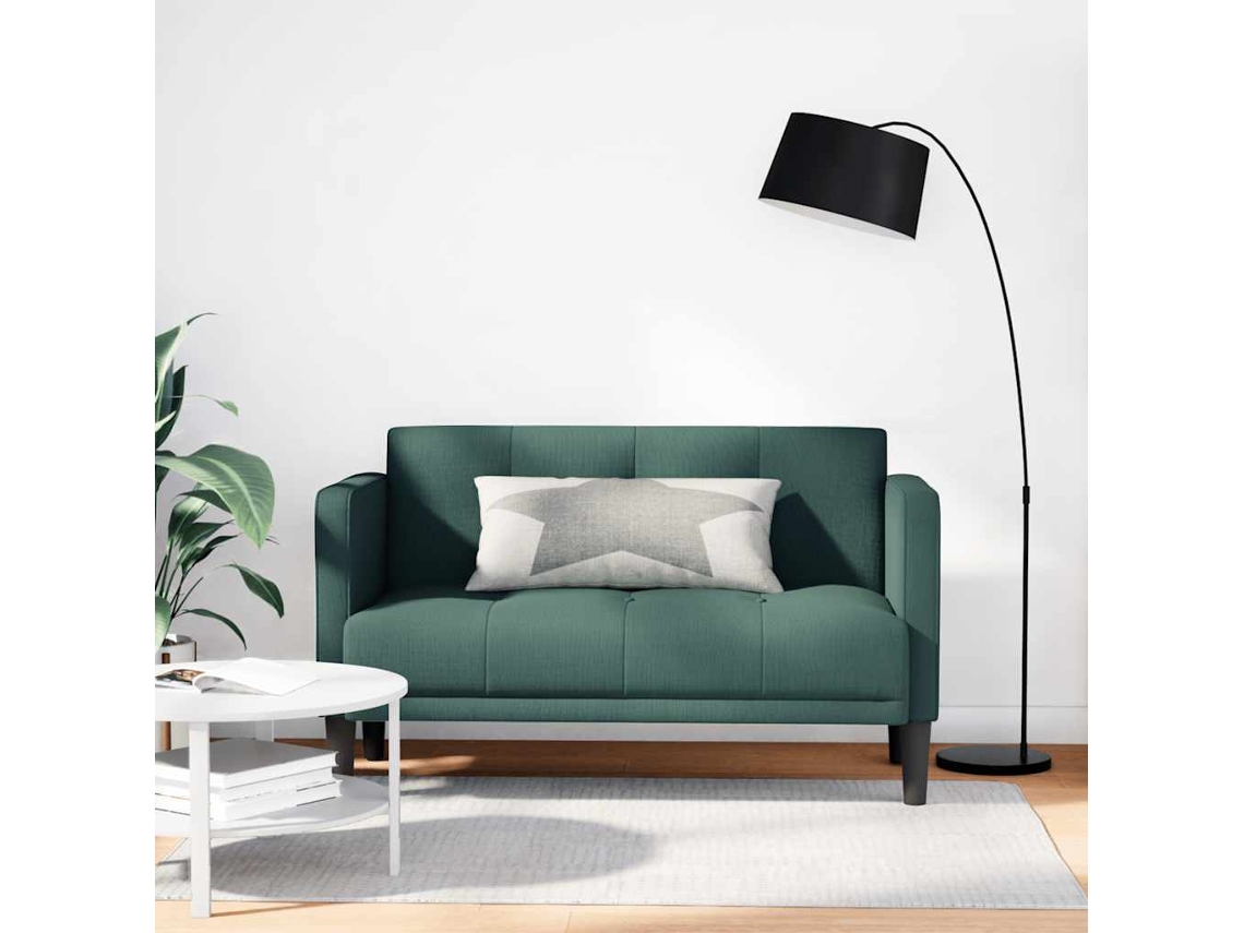 Vidaxl Sofá-luvas 111 Cm Tecido Verde-escuro
