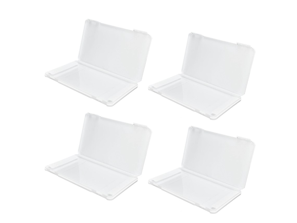4pcs Caixa de Armazenamento para Máscara Plástica com Tampa Portátil Reutilizável Organizador para Exterior | S/MARCA