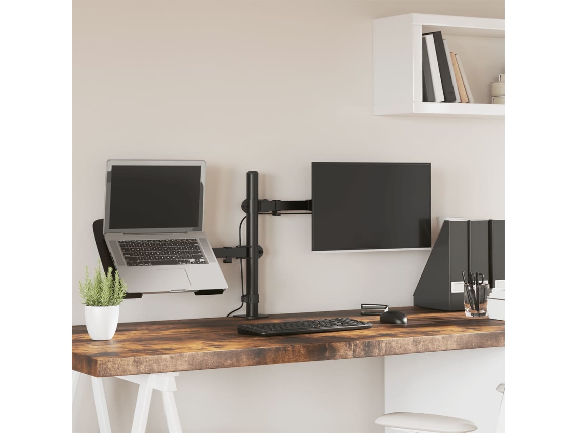 Vidaxl Suporte Para Monitor Vesa 75/100 Mm Aço Preto