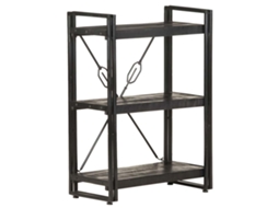 Vidaxl Estante Com 3 Prateleiras 60x30x80 Cm Mangueira Maciça Preto