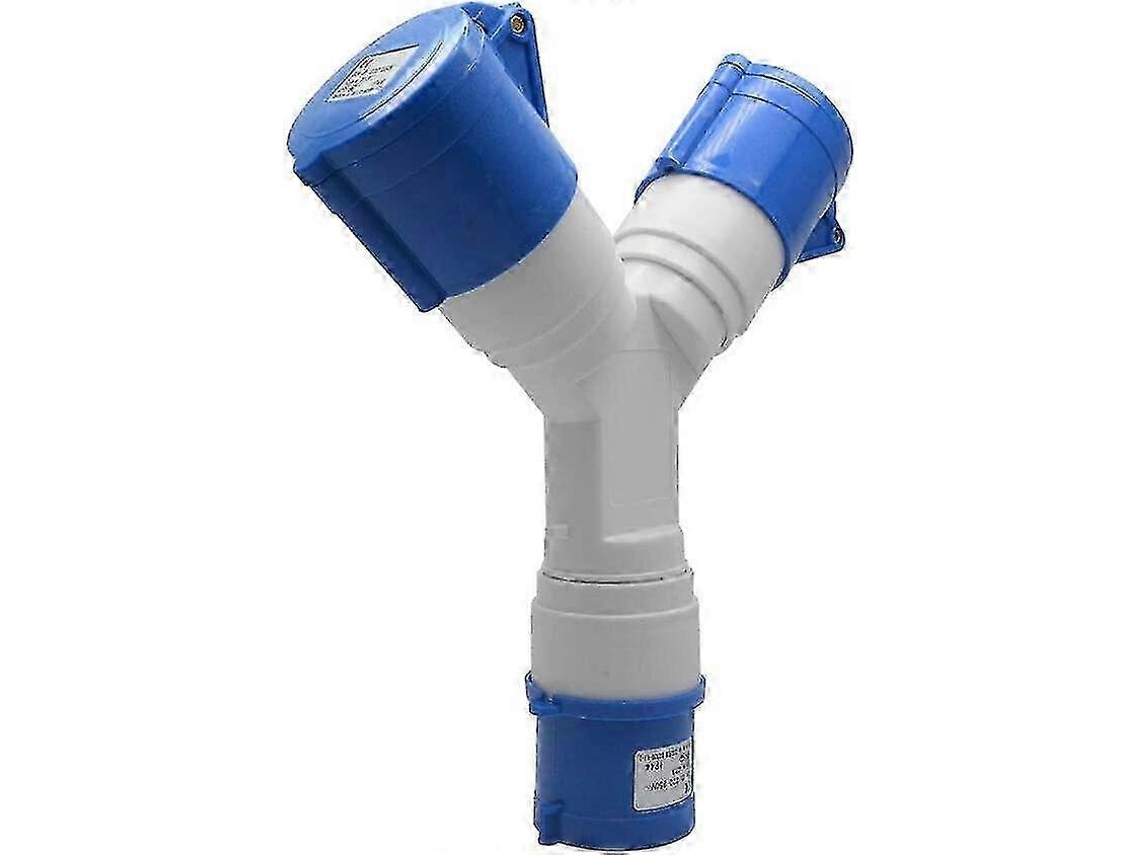 Adaptador De 2 Vias Com Tampa Para Tomada 3 Pinos, 16a, 220v, Industrial, Ip44 - Régua Tomadas Caravanas/autocaravanas/barcos, Canteiros Obras, Indus