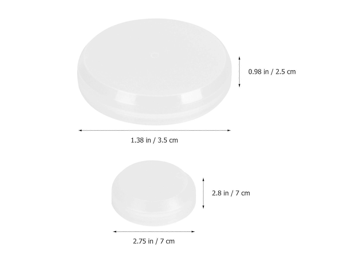 60 Taponeras de Plástico para Barril de Aceite Tapa Sellante 2 Tamaños L Y S para Bidones de Combustible Y Galones 7x7cm Blanco