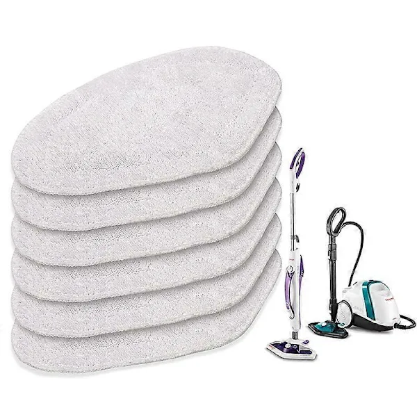Conjunto de 6 Panos Substituição para Esfregões Laváveis​​ Polti Vaporetto Vaporforce Brush Sv440 Sv450 Sv400 Sv420 Smart 100 BRILVIBERA