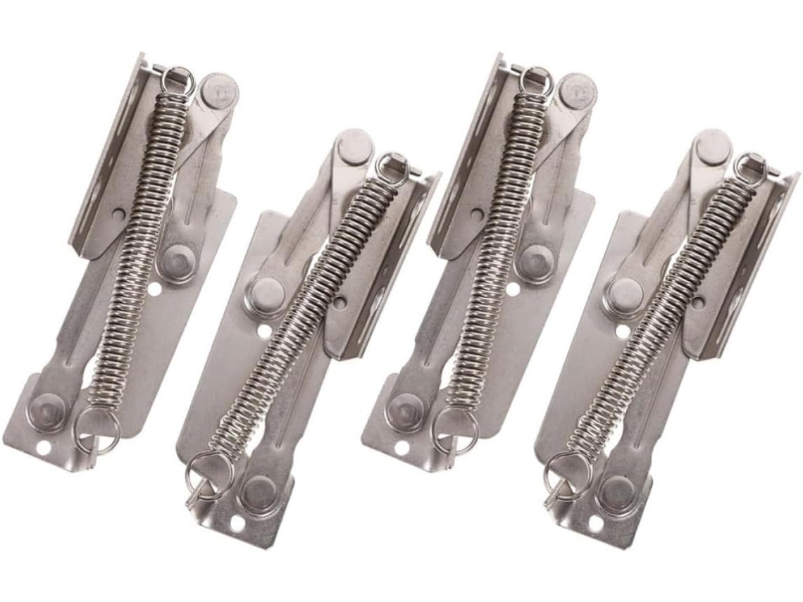 Dobradiças De Mola Zerodeko Para Portas Armário Com Mecanismo Dobrável, Em Aço Niquelado, Para Sofás 2 Pares