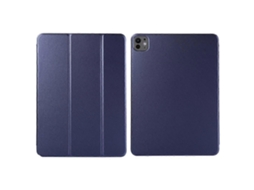 Capa Hengrongshen para iPad Pro 11, capa tipo fólio com suporte triplo e fecho magnético, azul escuro (2024)