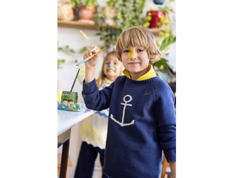 Camisola de Criança LANIDOR KIDS Algodão Azul (8)