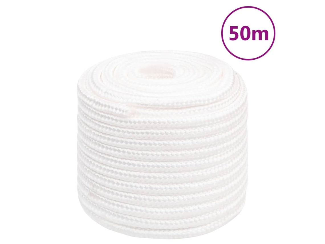 Vidaxl Corda De Barco 16 Mm 50 M Polipropileno Branco Completo