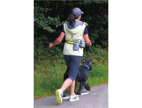 Trela de Corrida para Cães Trela Mãos-Livres para Cães Trela de Corrida Elástica Bolsos Removíveis e Cinto Respirável para Jogging ADTOBAST