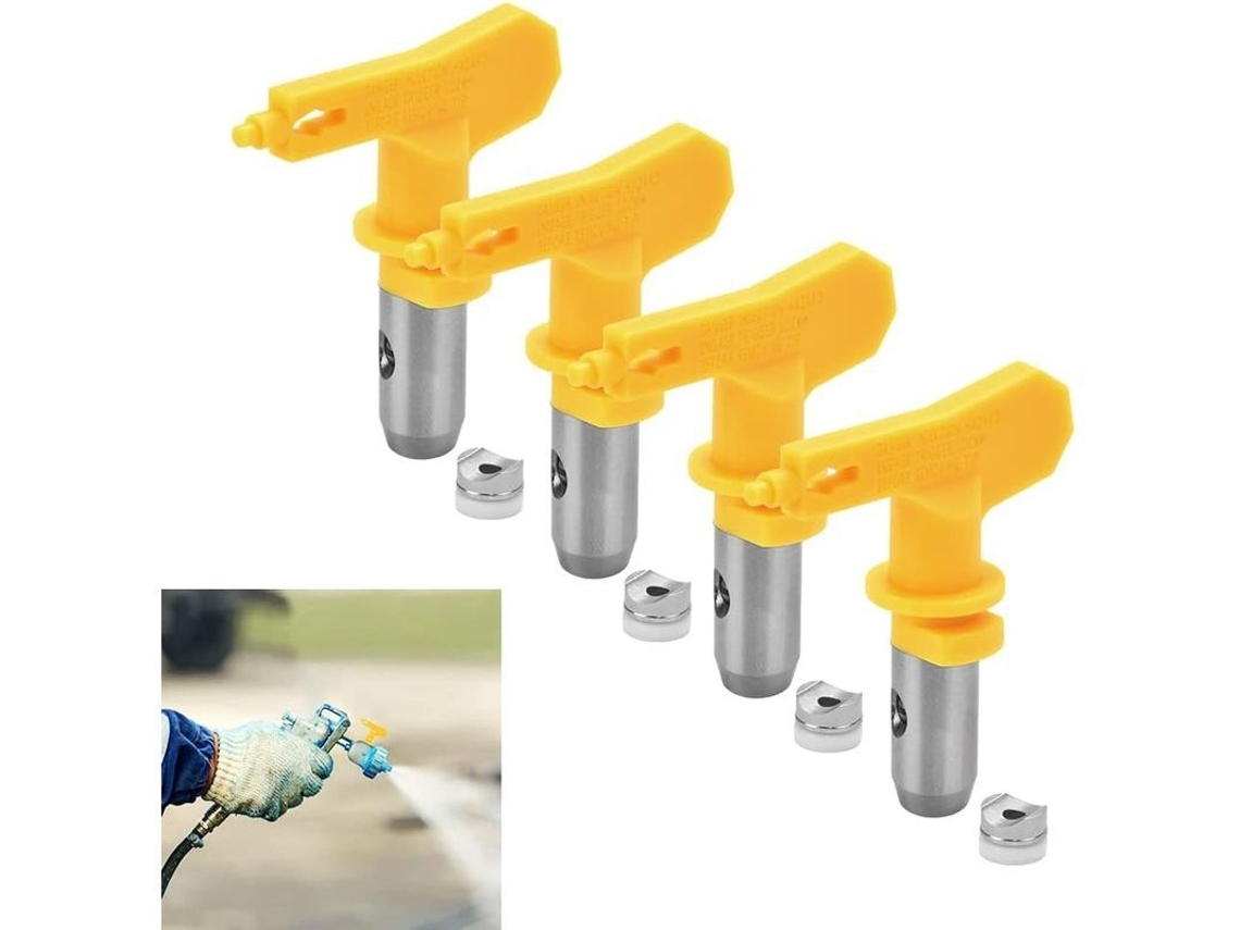 Peças De Bicos Sem Aro De Tungstênio 517 E 415 Com 4 Selos Reversíveis Para Pistola De Pintura