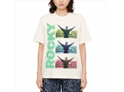 Rockinstone Rocky Movie Triple Victory Solid Natural Adult T-shirt Size:xxxl
