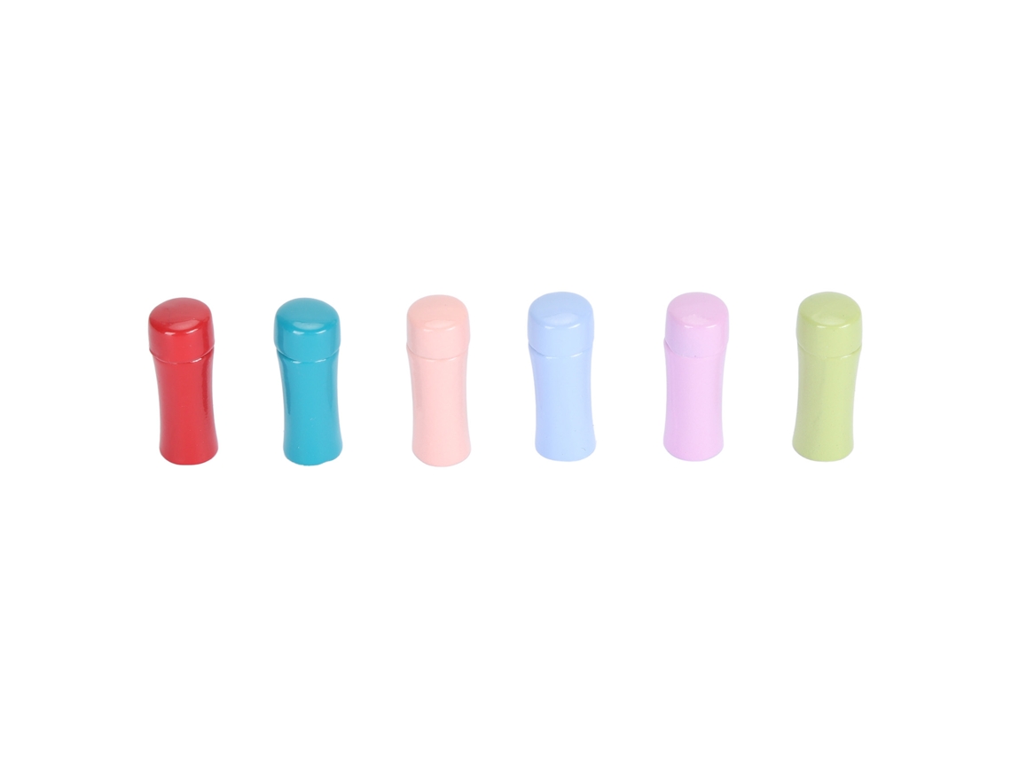 Mali 6pcs Miniatura Frasco Isolado para Casinha de Bonecas em Liga com Tampas Multicolorido