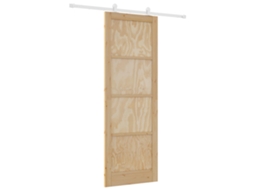 Porta Deslizante Natural e Branco 83 X 232 Cm MAISON EXCLUSIVE