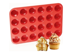 Forma De Silicone Para Mini Panquecas Caketime Com 24 Cavidades, Antiaderente E Própria Alimentos. Conjunto 1 Peça.