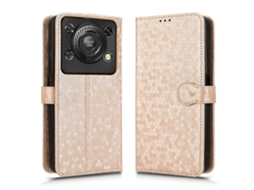 Capa Tipo Carteira Tkdaddy Para Oukitel C60 Pro / C60 Com Estampa De Bolinhas E Couro Sintético E Alça De Pulso Em Ouro Rosa