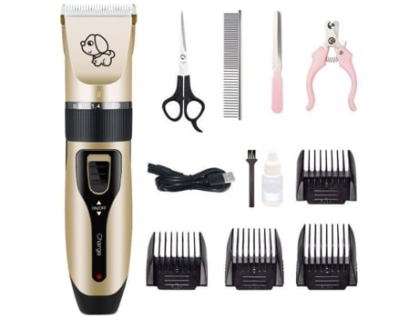 Máquina de cortar pelo profissional Yulinland para cães, sem fio, com 4 acessórios, à prova d'água e silenciosa.