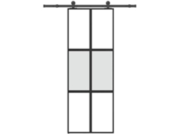 Sliding Door, Sliding Doors Vidaxl Preto Alumínio (76 X 205 Cm (152.5 Cm))
