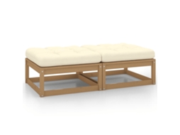 Footstool, Footstools Vidaxl Marrom Madeira De Pinho (n/a)
