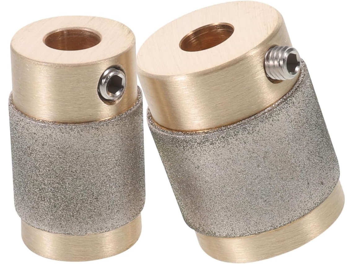 Conjunto De 2 Cabeças De Moedor De Latão Para Vitrais, Com Ponta Diamantada, 3/4 De Polegada.