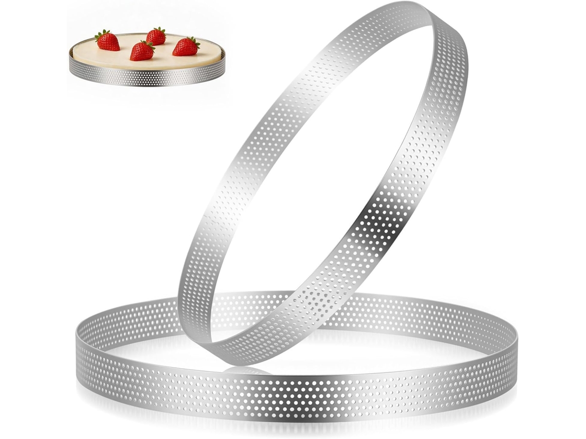 Formas redondas perfuradas para bolo mousse Hanabass, 2 unidades