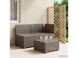 Vidaxl Sofá De Jardim 2 Lugares Look Rattan Pp Cinzento-claro