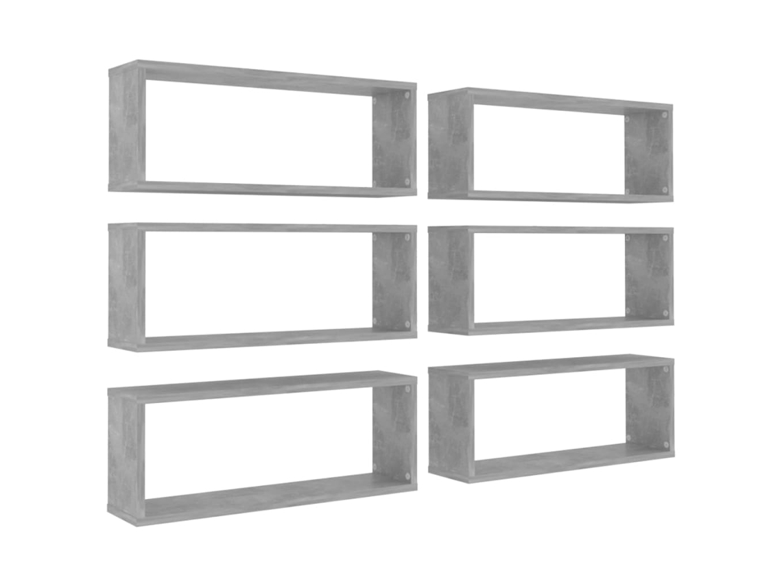 Wall Shelf, Wall Shelves Vidaxl Cinzeto Madeira Processada (60 X 15 X 23 Cm)