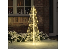 Vidaxl Árvore De Natal 100 Led Branco Quente 120 Cm Acrílo