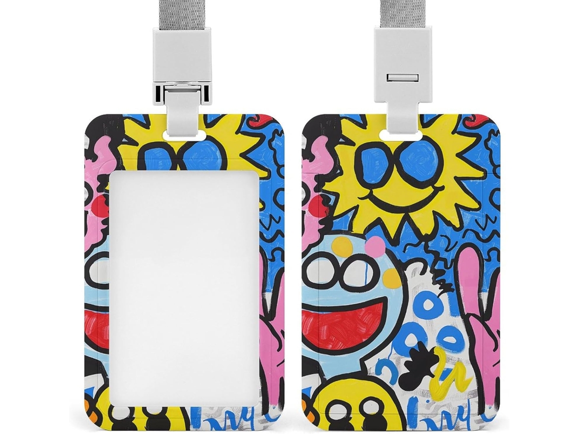 Porta Crachá Com Desenho de Flor na Mão, Personalizável, À Prova D Água, Protetor de Crachá, Funcionários Públicos