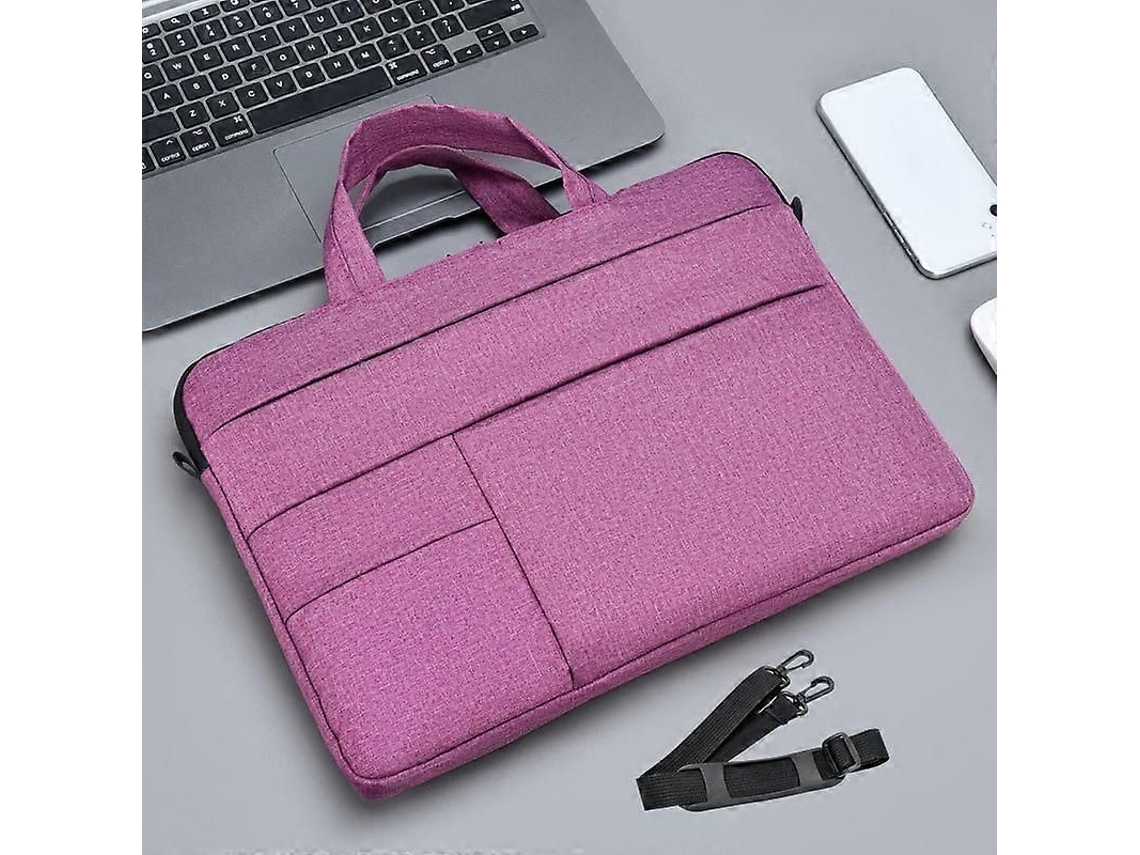 Mala De Computador Elegante E Profissional, Modelo Fino, Compatível Com Apple, Xiaomi, Huawei E Asus, 14 Polegadas (vermelho-rosa Com Alça)