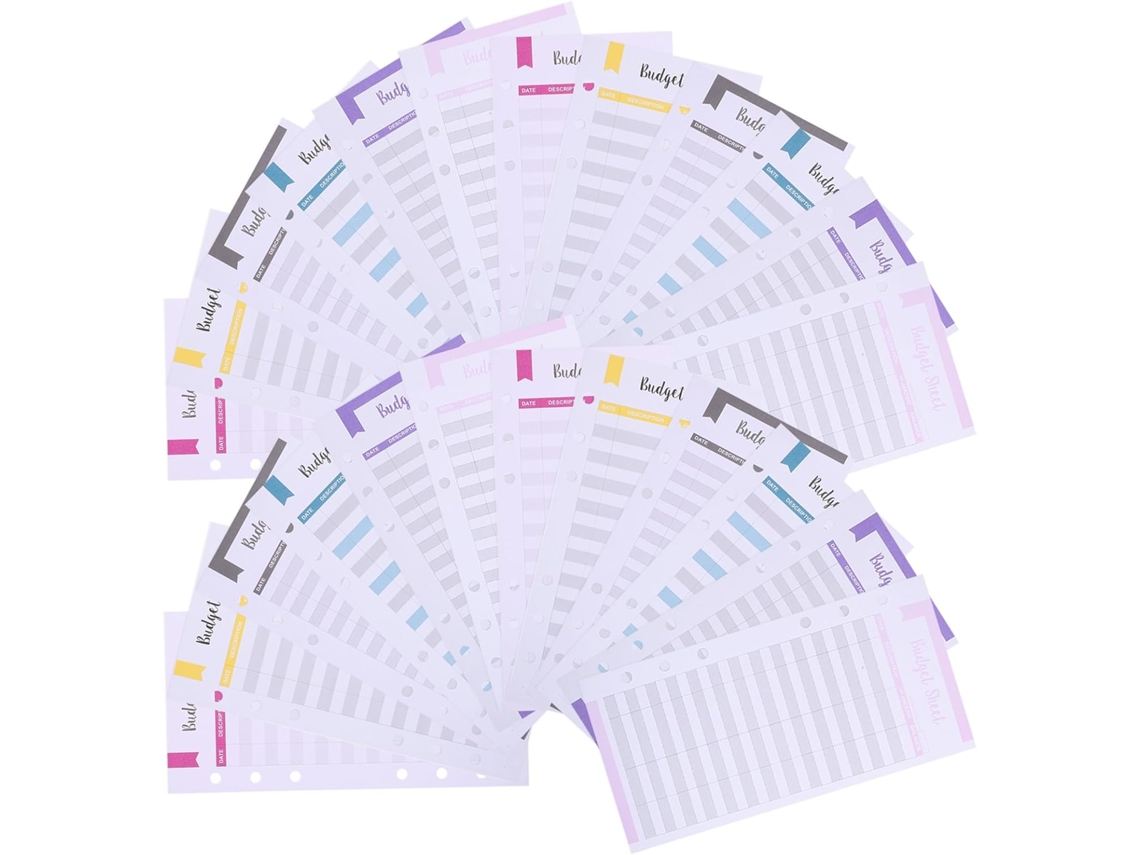 Orçamento Pasta Supvox A6 Com 72 folhas, 6 núcleos Sortidas, 12 folhas Per Cor, 72 unidades, Despessa Planning
