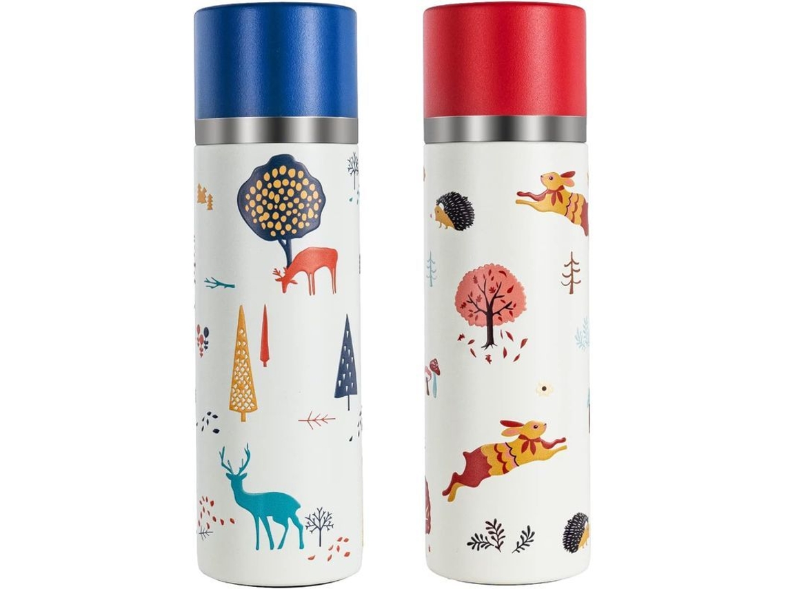 Rebe-garrafa de água Linjou Flask Inox 350ml Vermelha Copo Viagem Termo